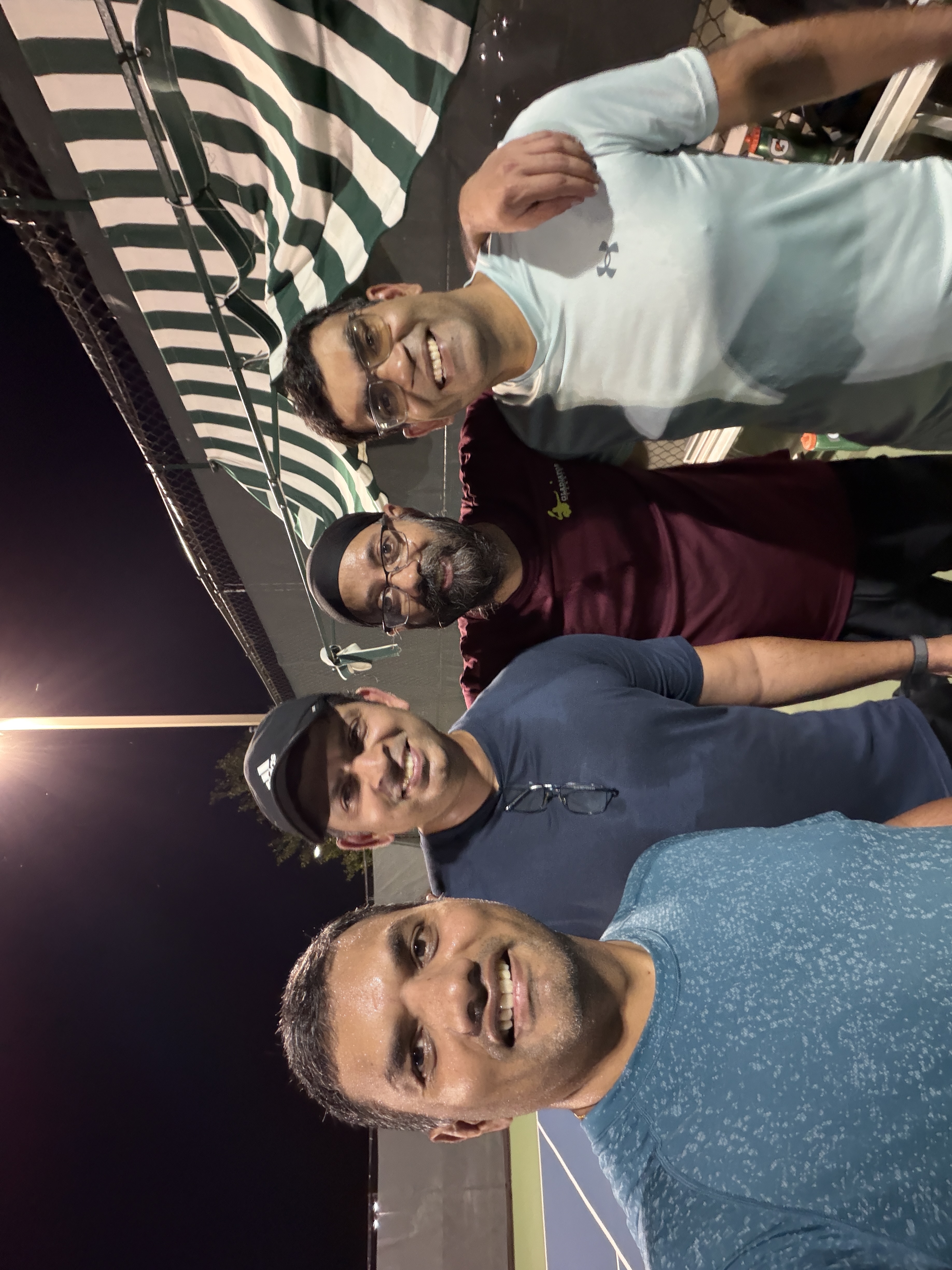 PTL Summer 2026 — Warriors Doubles · Group A & B — DSHBC (Supreet Arora / Gaurav Goswami) vs Tennis Kisans (Santosh Murthy / Kirtan Dave) · Week 1 — 6-1, 6-2